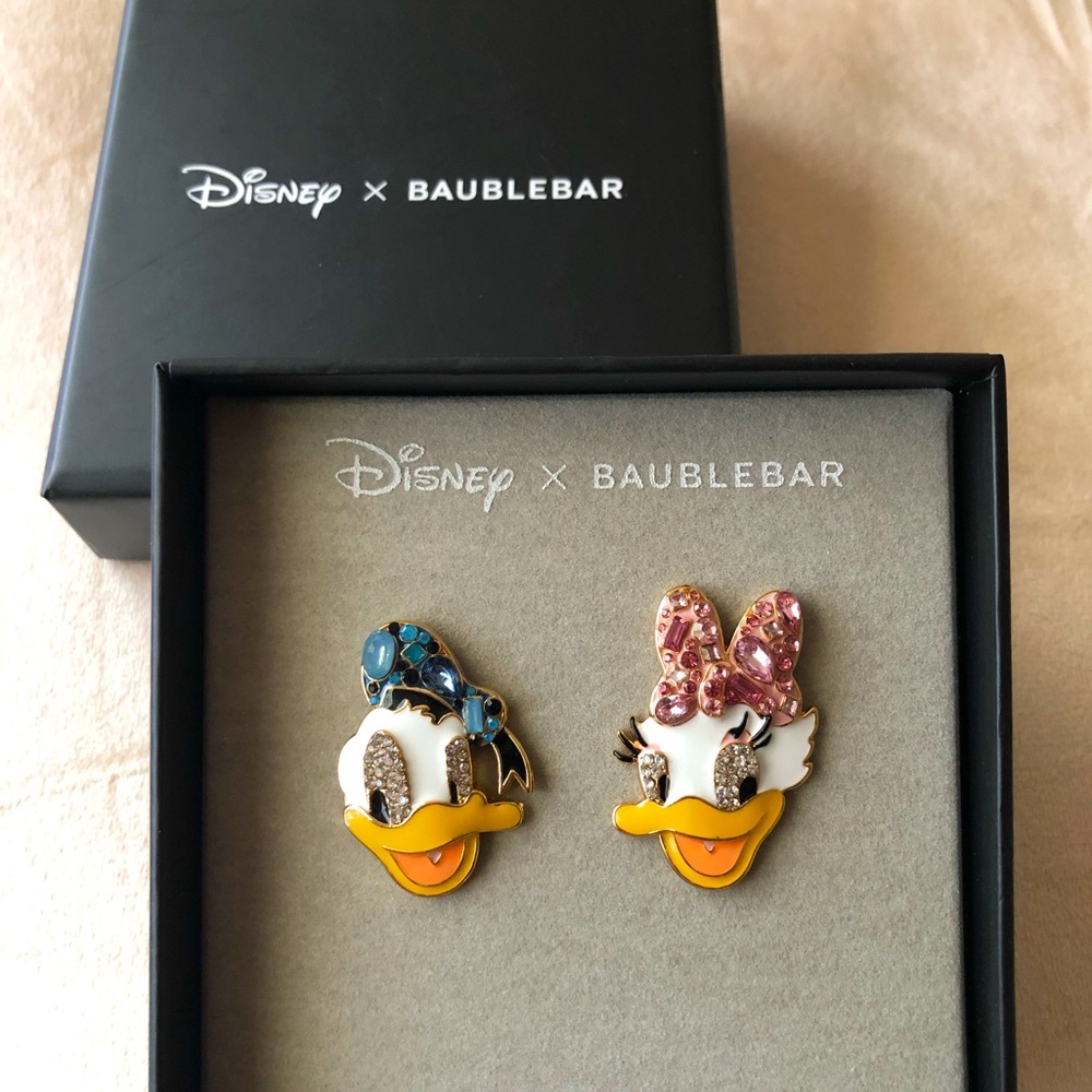 Disney x Baublebar Donald & Daisy Statement Stud Earrings